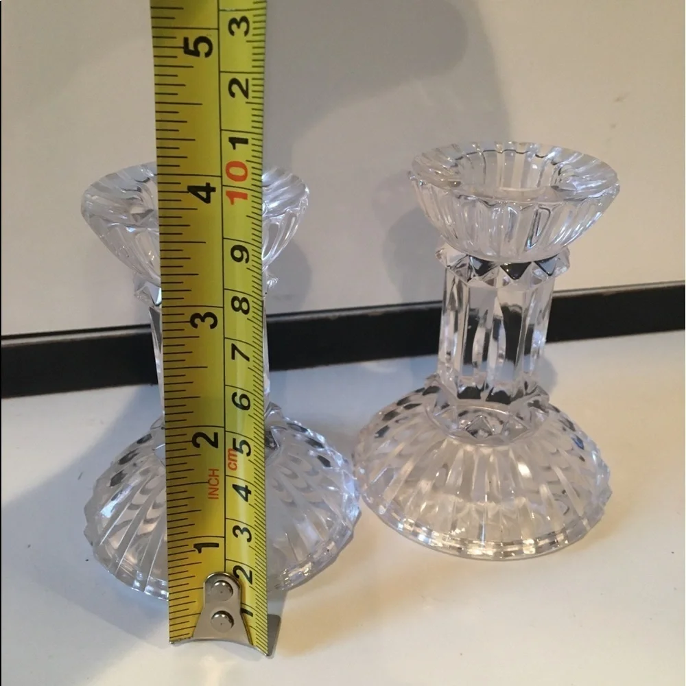 Pair of Mikasa 4”Crystal Candle Stick Holders